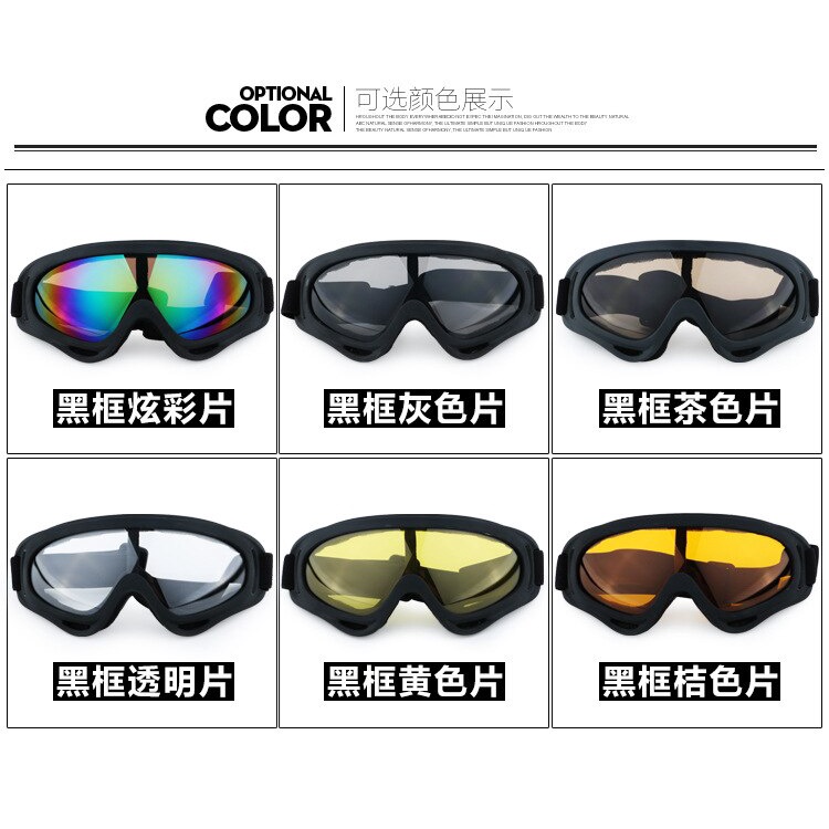 Kacamata Goggles Ski Helm Cross Trail Motor Safety Las Downhill Aman Tactical Anti Silau Suit for Ski Sport bingkai tebal