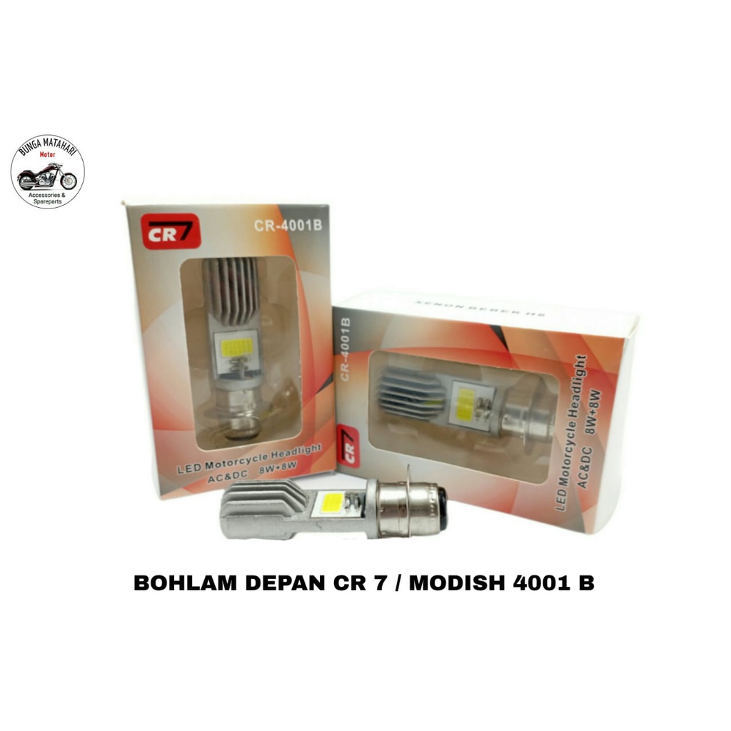 Jual BOHLAM LAMPU DEPAN HEADLAMP MOTOR BEBEK MATIC MODISH 4001B 2 LED