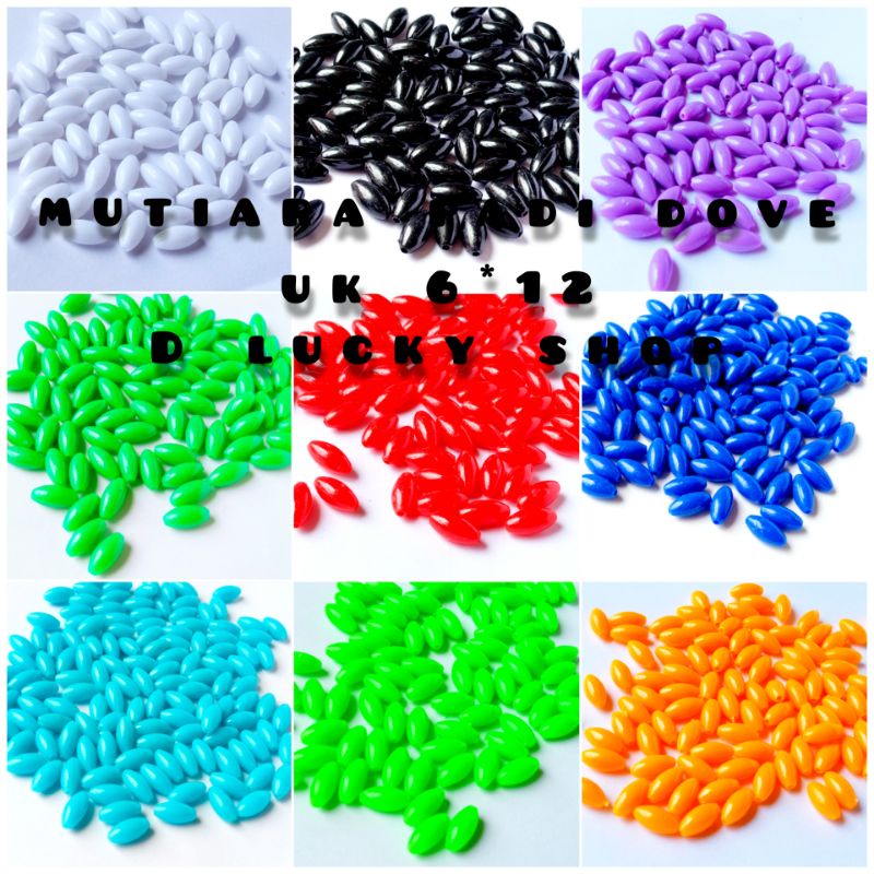 mutiara padi/mutiara lilin/mutiara ringan/mote/manik manik/mutiara/uk 6*12/per 10 gram/murah/