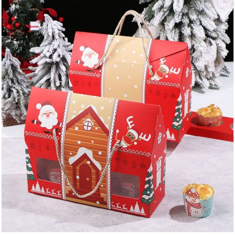 

(5pcs)kotak santa claus jinjing tema natal/ box toples santa/goodie bag christmas oldman/souvenir hampers