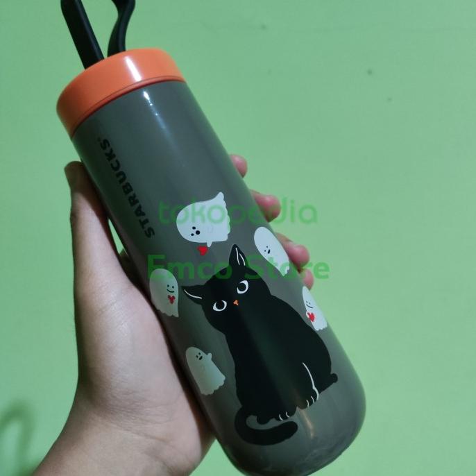 best produk] Starbucks Tumbler Autumn Halloween 2021 Black Cat by Ghost
