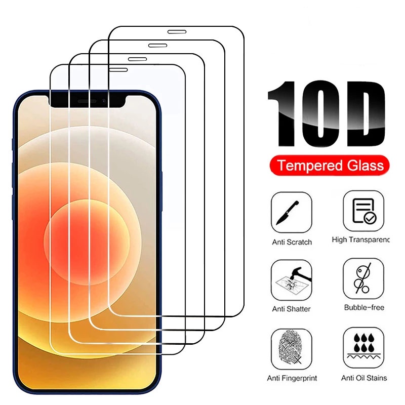 Pelindung Layar Tempered Glass HD Bening Anti Gores Untuk iPhone 13 14 Mini Pro Max Plus