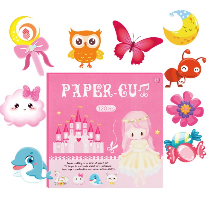 

Paper Cut Activity Book Mainan Origami Gunting Latihan Motorik - Princess