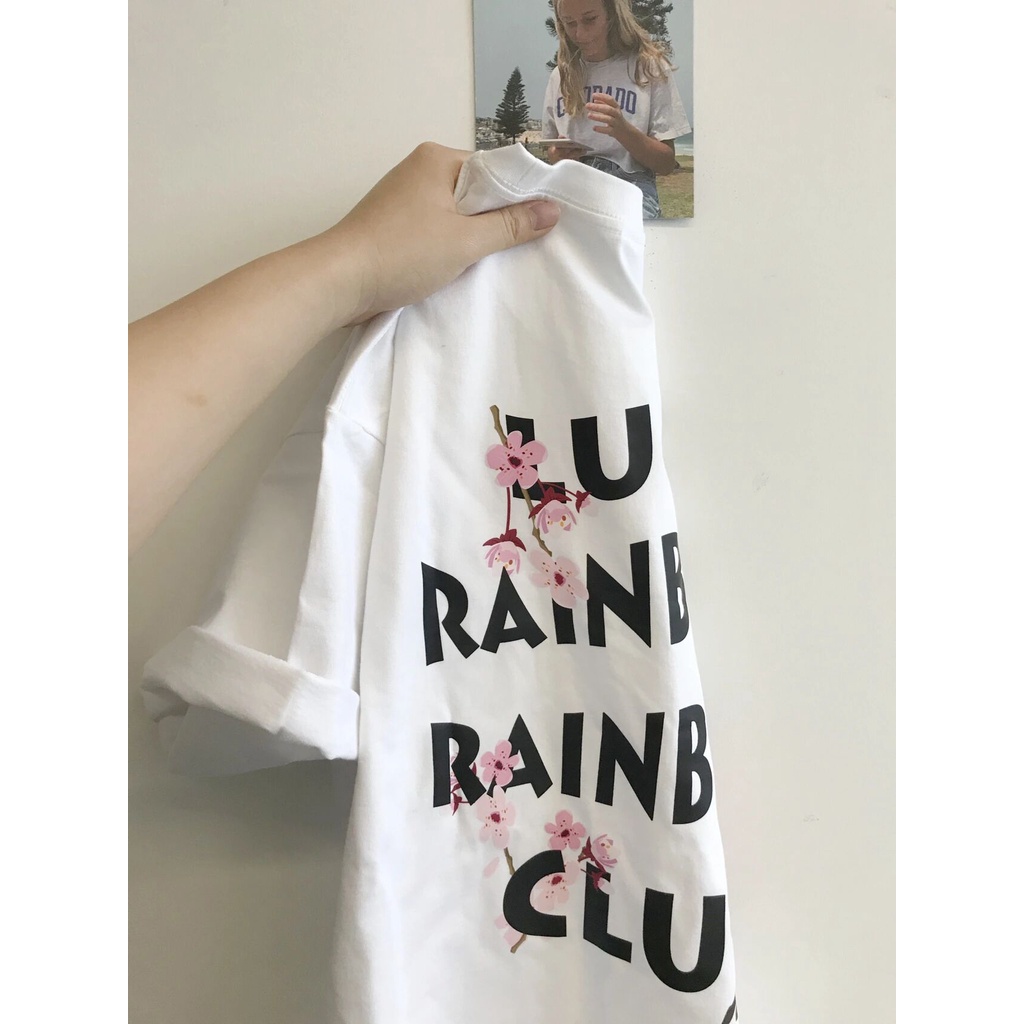 Kaos Wanita Gaya Jalan Putih Impo/Kaos Wanita T-shirt Fashionable/baju oversize wanita(realpict)