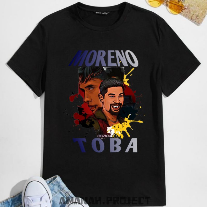 T-SHIRT DISTRO PRIA SERIGALA TERAKHIR MORENO X TOBA
