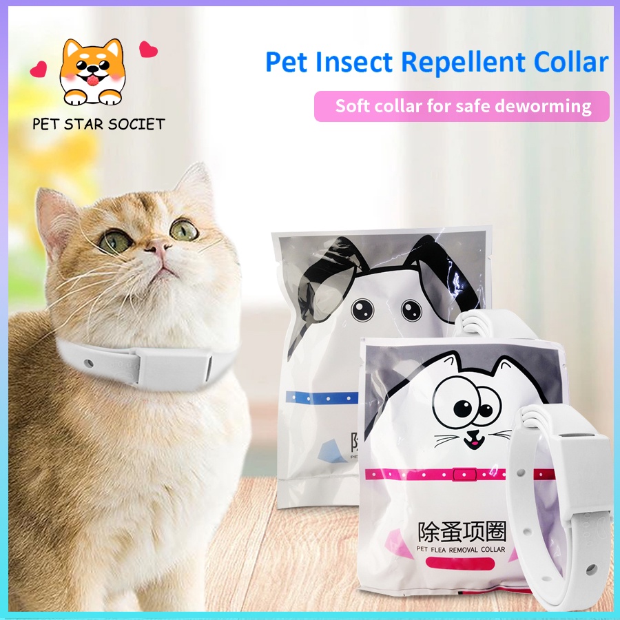 KALUNG PUTIH ANTI KUTU Kucing Anjing Murah Lucu Untuk Kitten Aksesoris Bagus Keren Import Dan Nyamuk