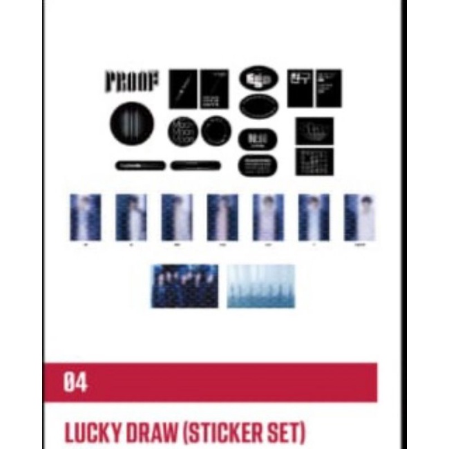 READY PROOF EXHIBITION MERCH LUCKY DRAW STICKER SET