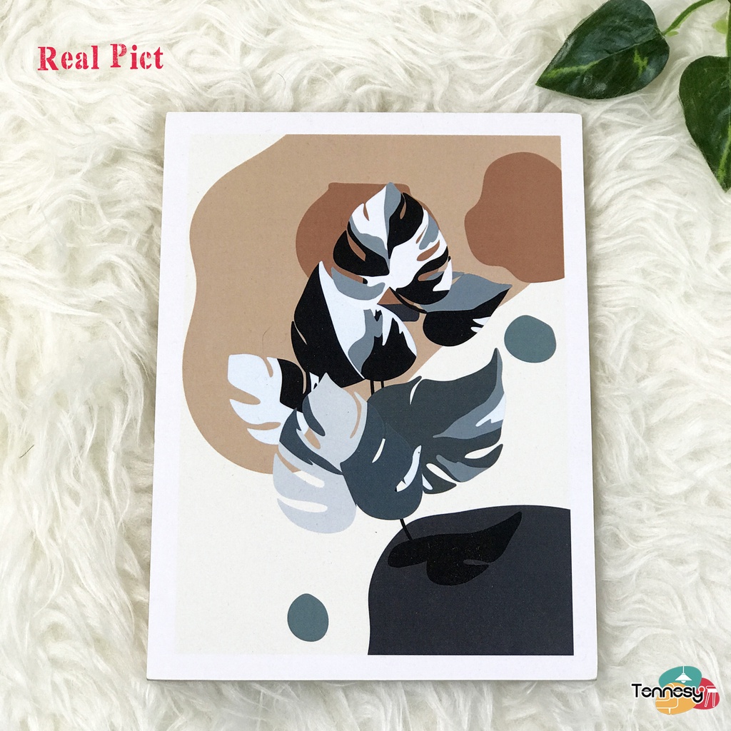 TENNESY HIASAN DINDING WALL DECOR ABSTRAK FLOWER 15x20CM PAJANGAN KAYU POSTER DEKORASI DINDING KAMAR TIDUR RUMAH BUNGA