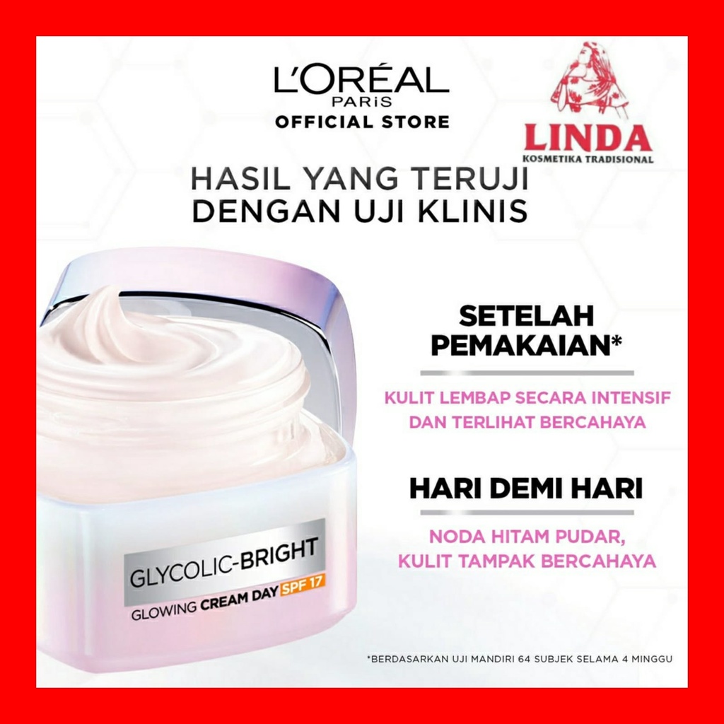 LOREAL GLYCOLIC-BRIGHT DAY &amp; NIGHT 50ML