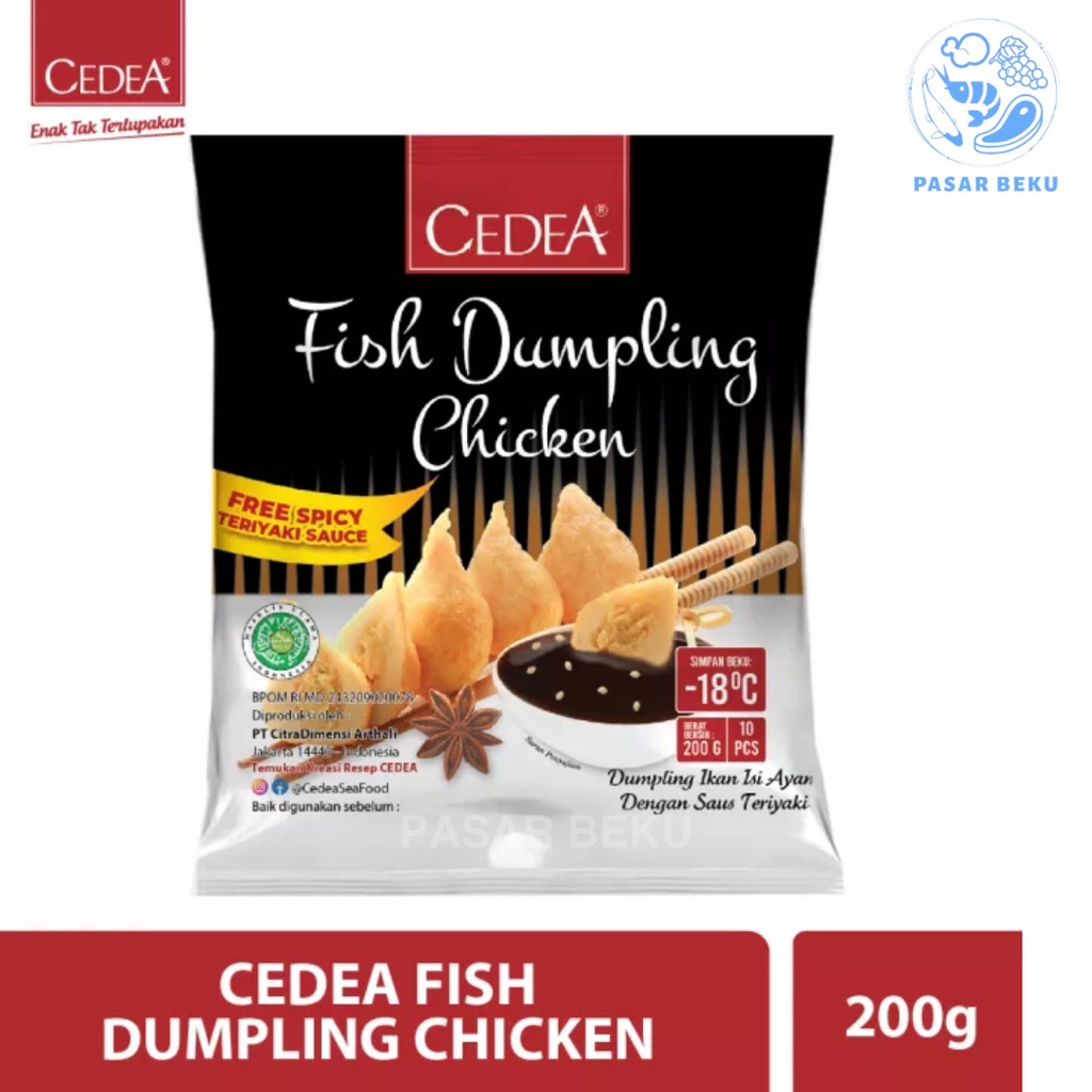 

(Khusus AREA SUMBAR) Fish Dumpling Chicken 500 Gram Cedea Seafood Olahan Frozen Food Pasar beku Padang