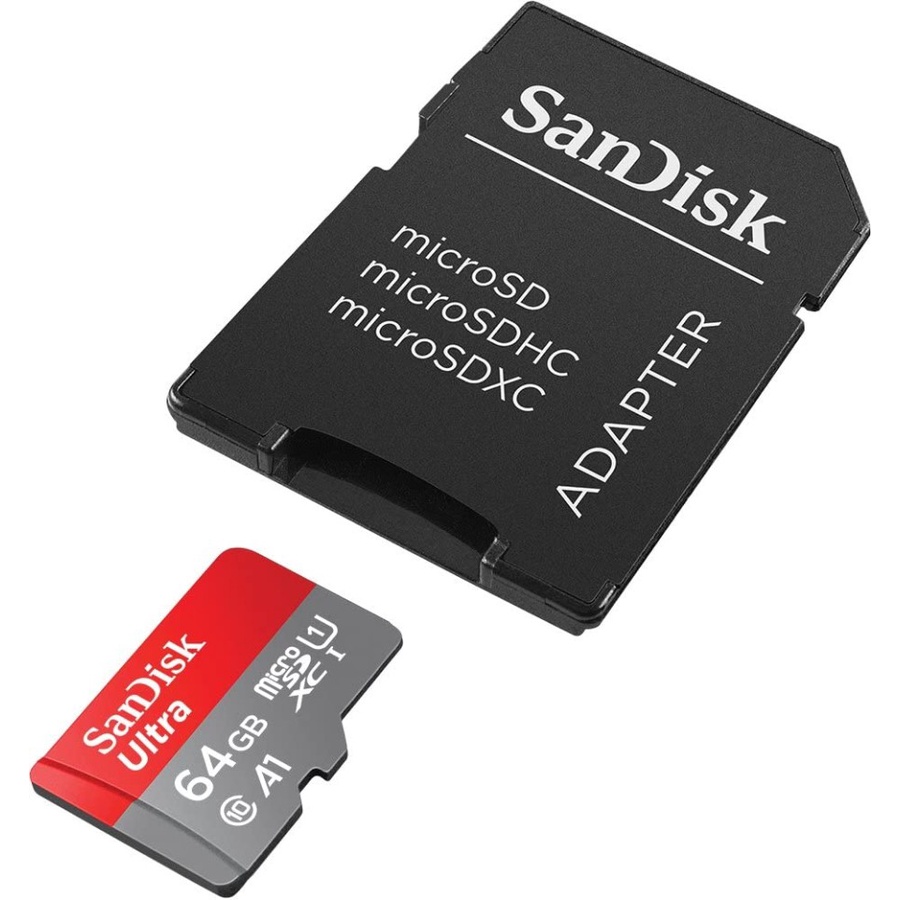 Micro SD SanDisk Ultra SDXC 64GB 120MB/s with Adapter for Chromebook