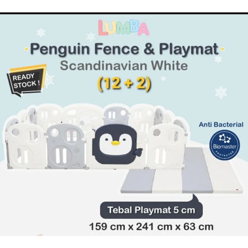 preloved lumba playmat + penguin fence 12+2