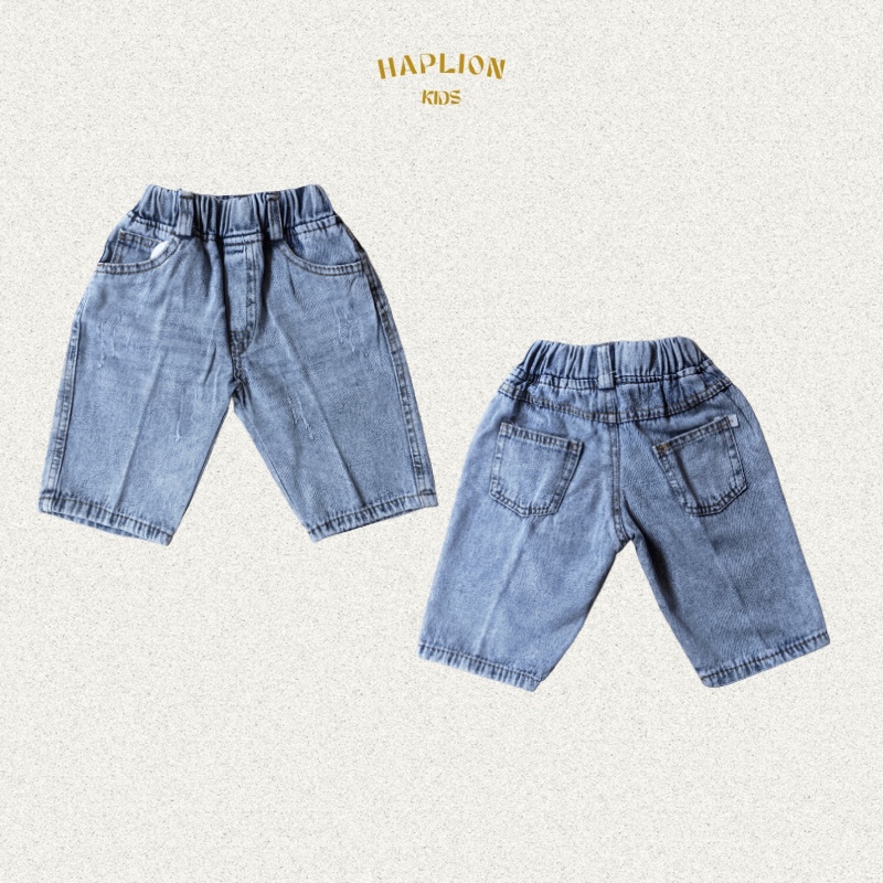 Celana Jeans Pendek Anak Ripped Whisker 1 - 6 Tahun | Haplion Kidswear