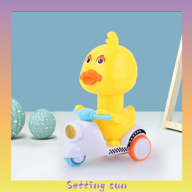 Mobil Pull-back Bebek Kuning Kecil Tipe Dorong Mobil Mainan Anak Laki-laki Perempuan TN