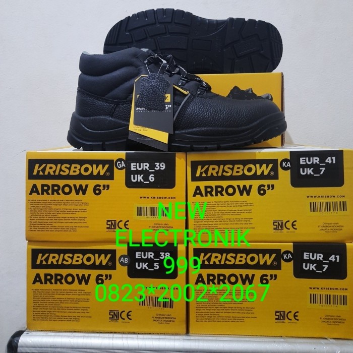jeramiah.manda - Krisbow Sepatu Pengaman Arrow 6IN Hitam SAFETY SHOES ARROW 6IN