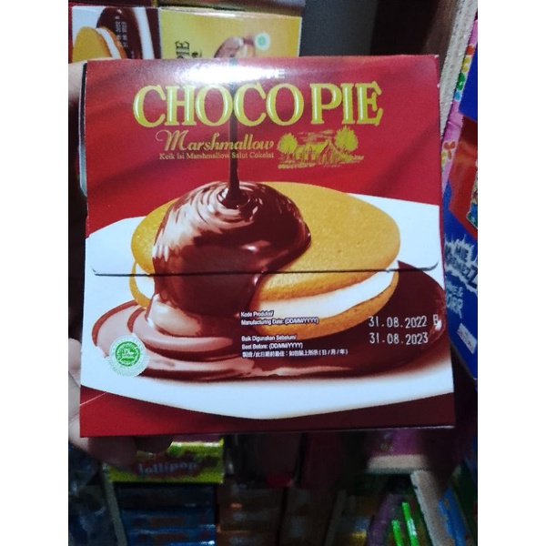 

Lotte Choco Pie Marshmellow salut coklat isi 12pcs