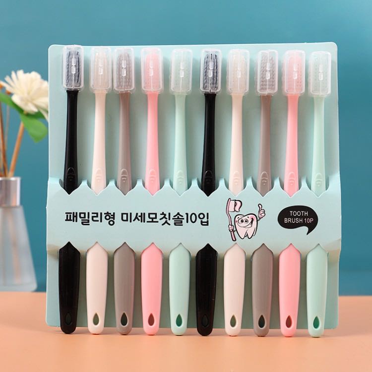 ♥TMALL88♥Sikat Gigi Dewasa Bahan Lembut 1 SET ISI 10 PCS Toothbrush Double Care Sensitive