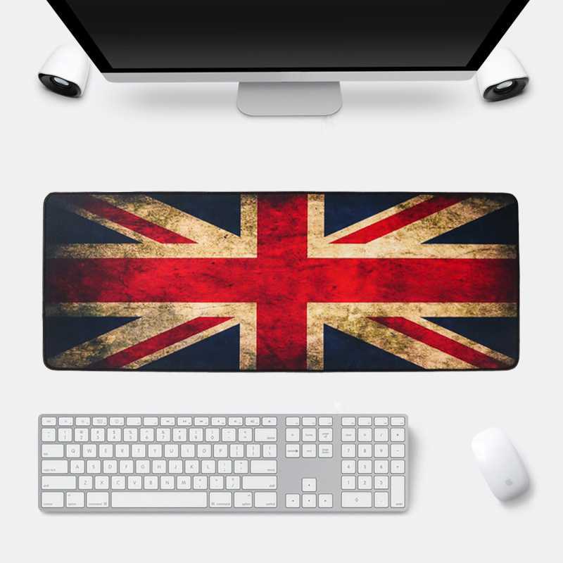 Mouse Pad Gaming XL Desk Mat Bendera UK 30 x 80 cm Bahan Soft Anti Slip