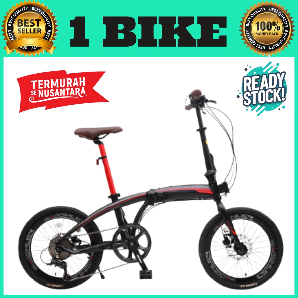 Sepeda Lipat Odessy Folding bike Ashler 9 speed