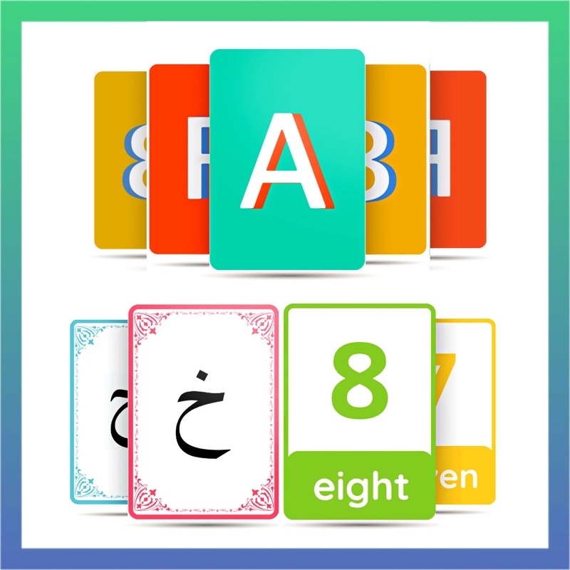 Jual Flash Card Jumbo Huruf Hijaiyah Angka Flash Card Abc Shopee