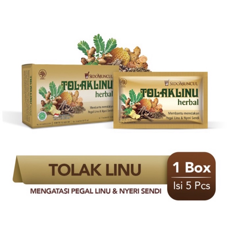 Tolak linu herbal cair per box 5 sachet ( meredakan pegal linu dewasa )