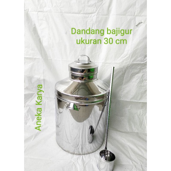 Dandang bajigur/susu jahe/wedang jahe merah ukuran 30 plus gayung paket murah