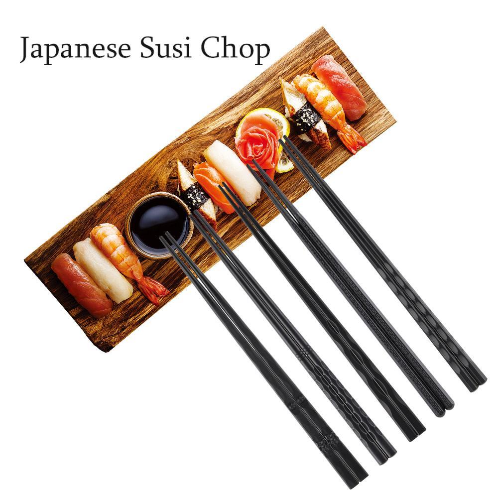 Suyo 1pasang Sumpit Sushi Hadiah Sumpit Portable Non-slip