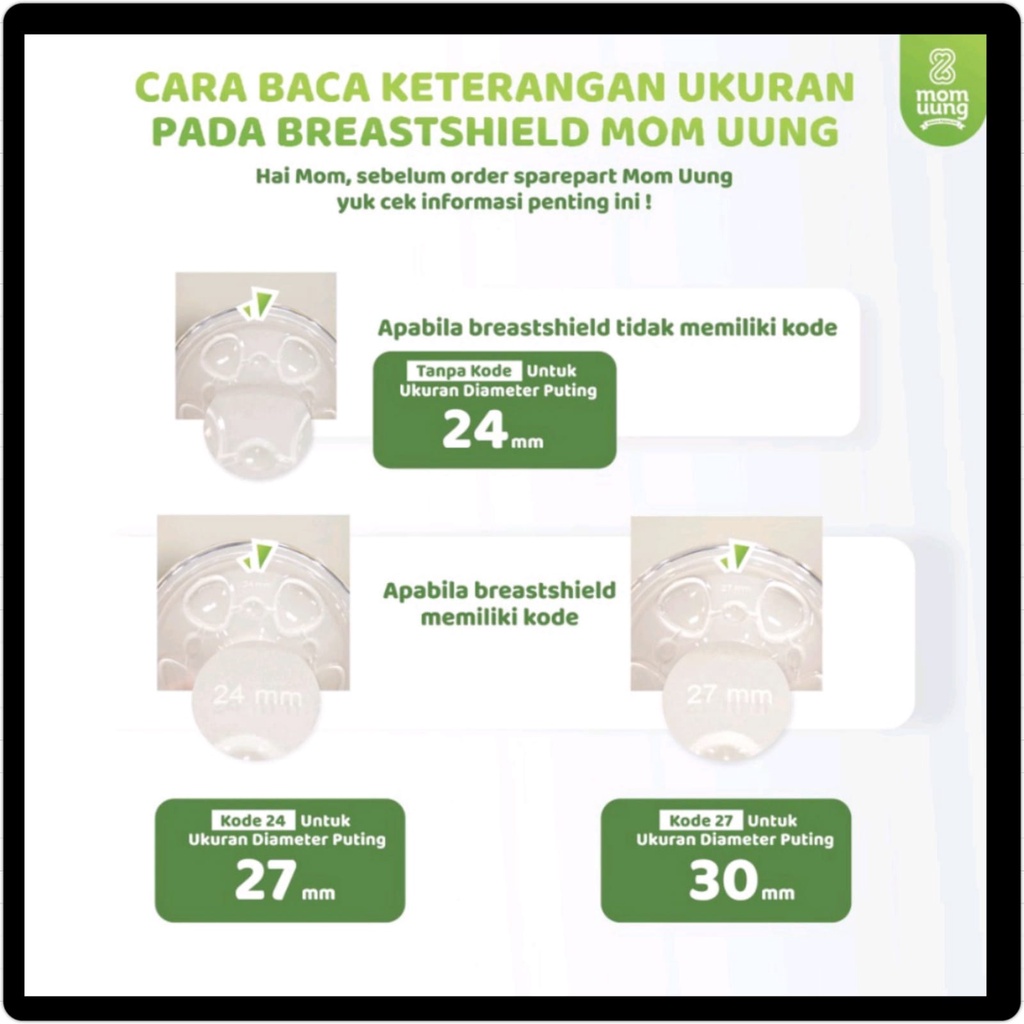 Mom Uung Spare Part Pompa ASI Corong Silikon Valve Diafragma Charger Momuung