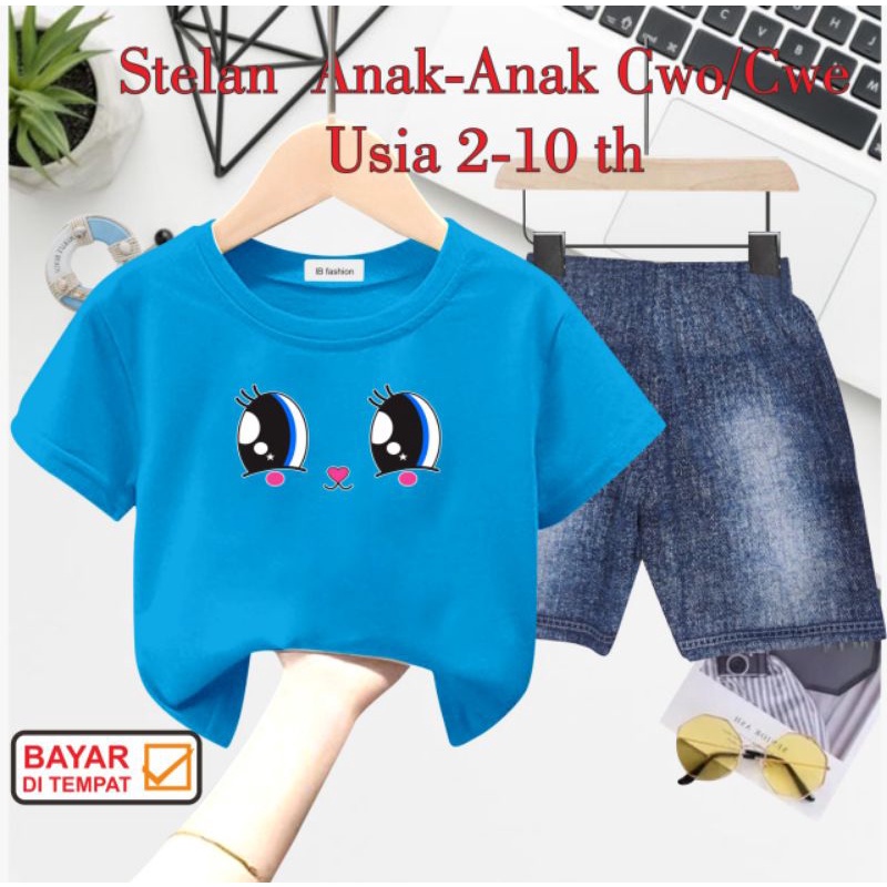 ((IB))SETELAN ANAK2 PEREMPUAN SEMI JEANS/MATA DIGITAL SABLON