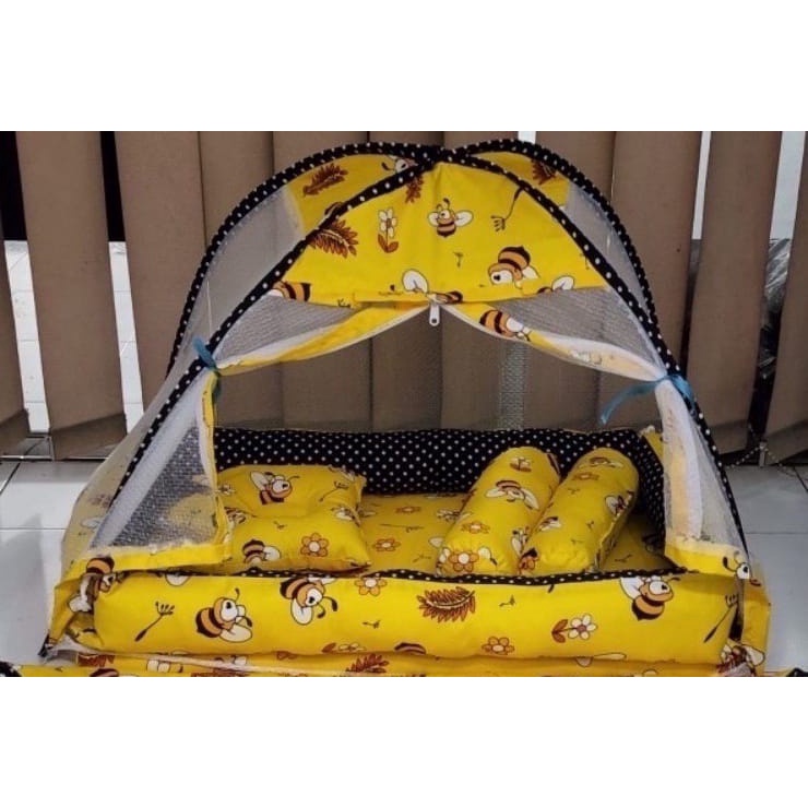 Promo!!! Kasur Bayi Kolam Kulambu Tenda Motif | Kasur Kelambu Bayi Set Bantal Guling PREMIUM | Kasur Lipat Kelambu Bayi | Kasur Kelambu Kasur bayi kelambu tenda (COD)