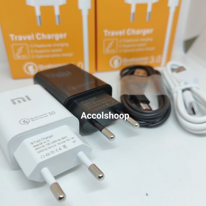 Charger Xiaomi 9V 2.4A Fast Charging Micro USB Type C Quick Change Qualcomm 3.0