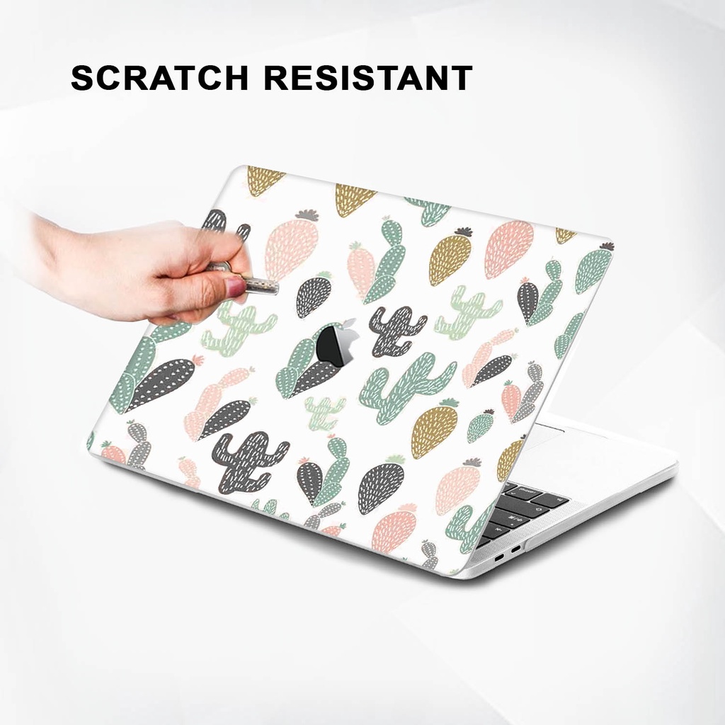 Case Casing Protective Pelindung Laptop Macbook Air Pro 13 14 16  M1 M2 2017 2018 2019 2020 2021 A1932 A2179 A2337 A1706 A1708 A1989 A2159 A2251 A2289 A2338 A2681Gambar Kartun Cartoon Kaktus Motif Lucu Hardcase Murah Cewek Cewe Wanita