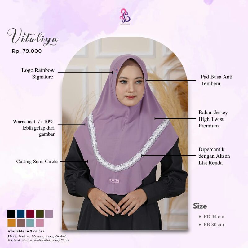 Linalivia_fashionkendal vitaliya bergo instan linalivia hijab