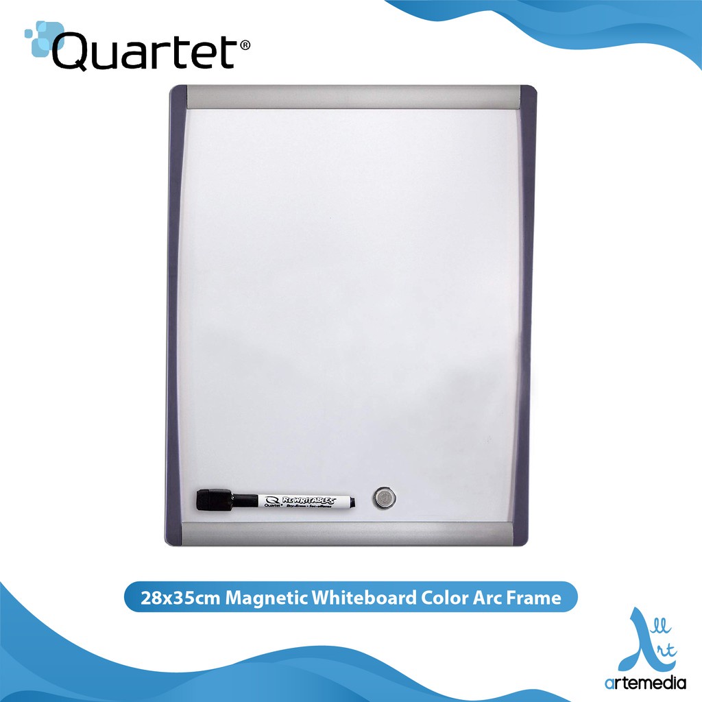 

Quartet 28x35cm Magnetic Whiteboard Color Arc Frame Papan Tulis Tempel