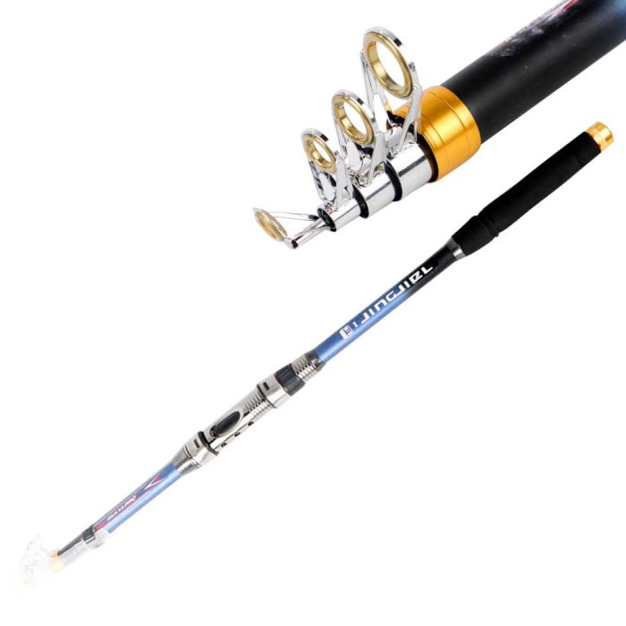 Joran Pancing Antena Telescopic Fishing Rod JINGJIEL - J816 - Biru, 2.1M/5 Section