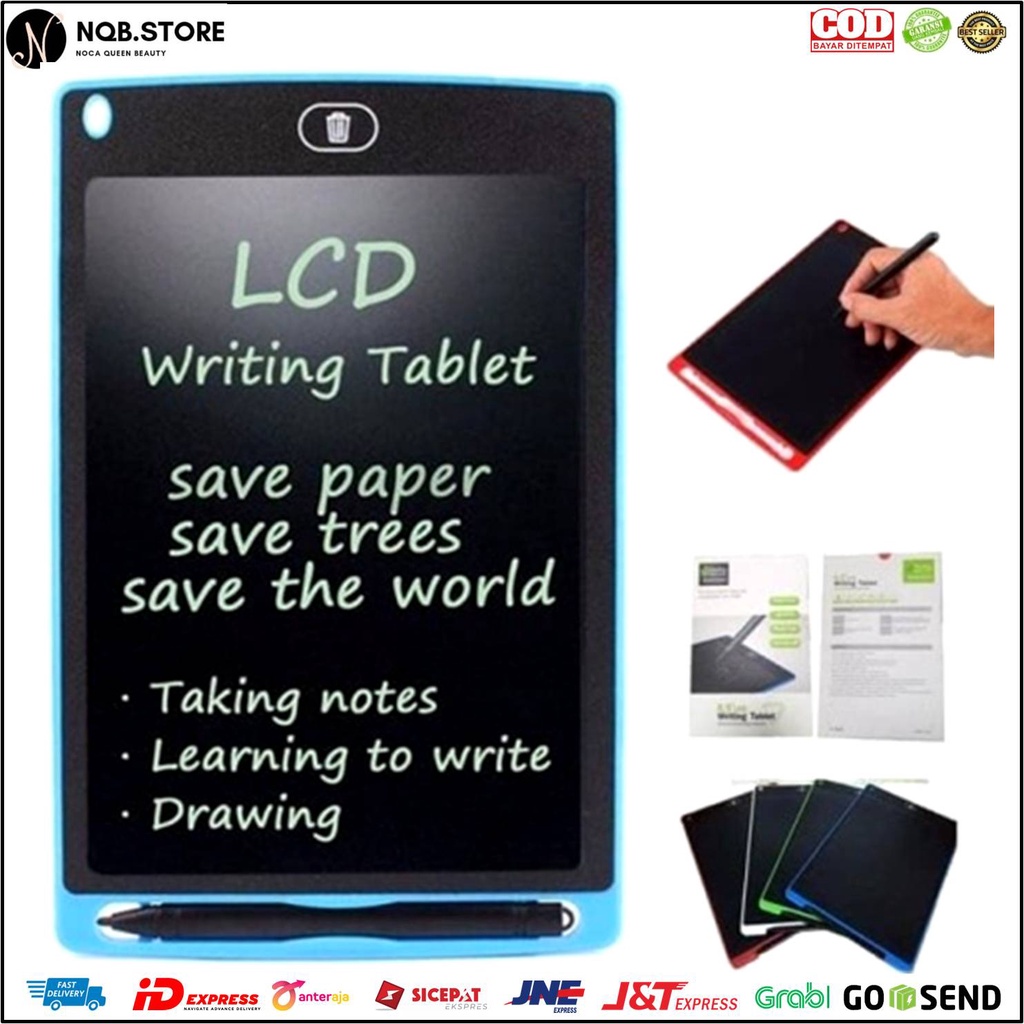 

NQB - LCD Drawing Writing Tablet Anak dan Dewasa 8.5 in - Papan Tulis Gambar Portable Bisa Di Hapus
