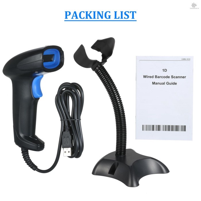 Tmid Alat Scanner Barcode Genggam 1D Support Manual Otomatis