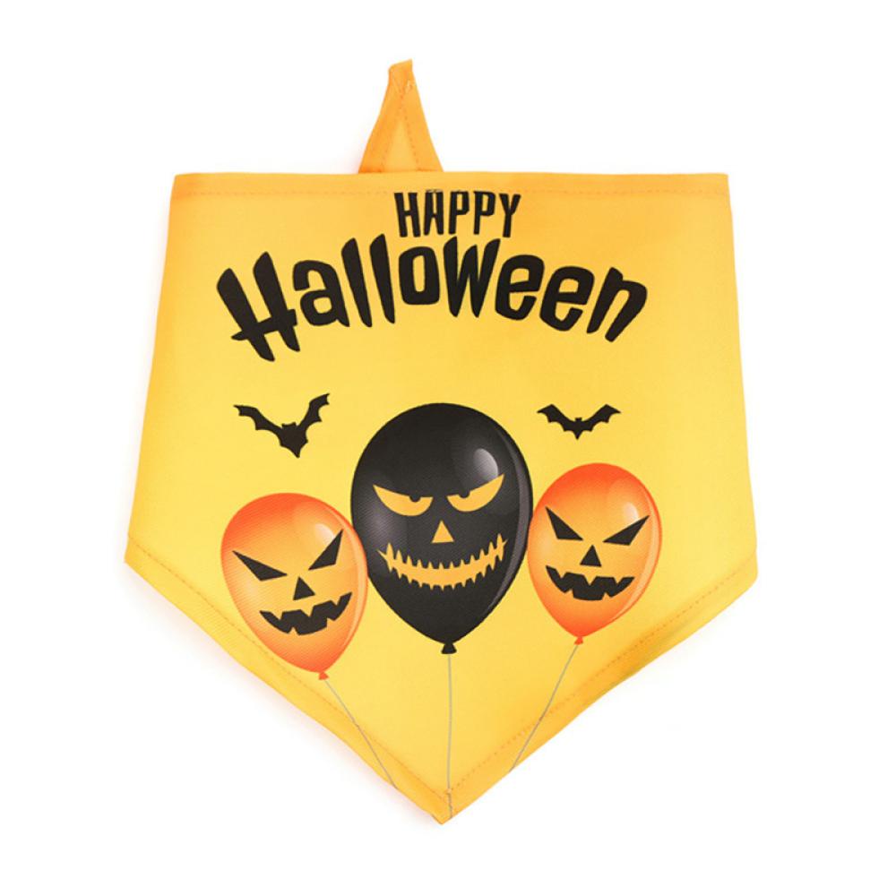 Timekey Syal Bandana Motif Halloween Untuk Aksesoris Hewan Peliharaan G4K2