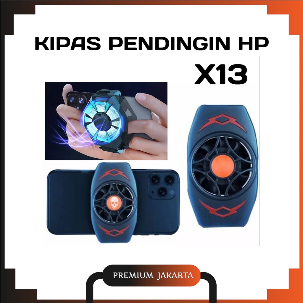 Kipas Pendingin Hp COOLING PAD FAN / Gaming Mobile Phone Radiator Cooling Fan / Cooler Pendingin Handphone Fan Holder X13