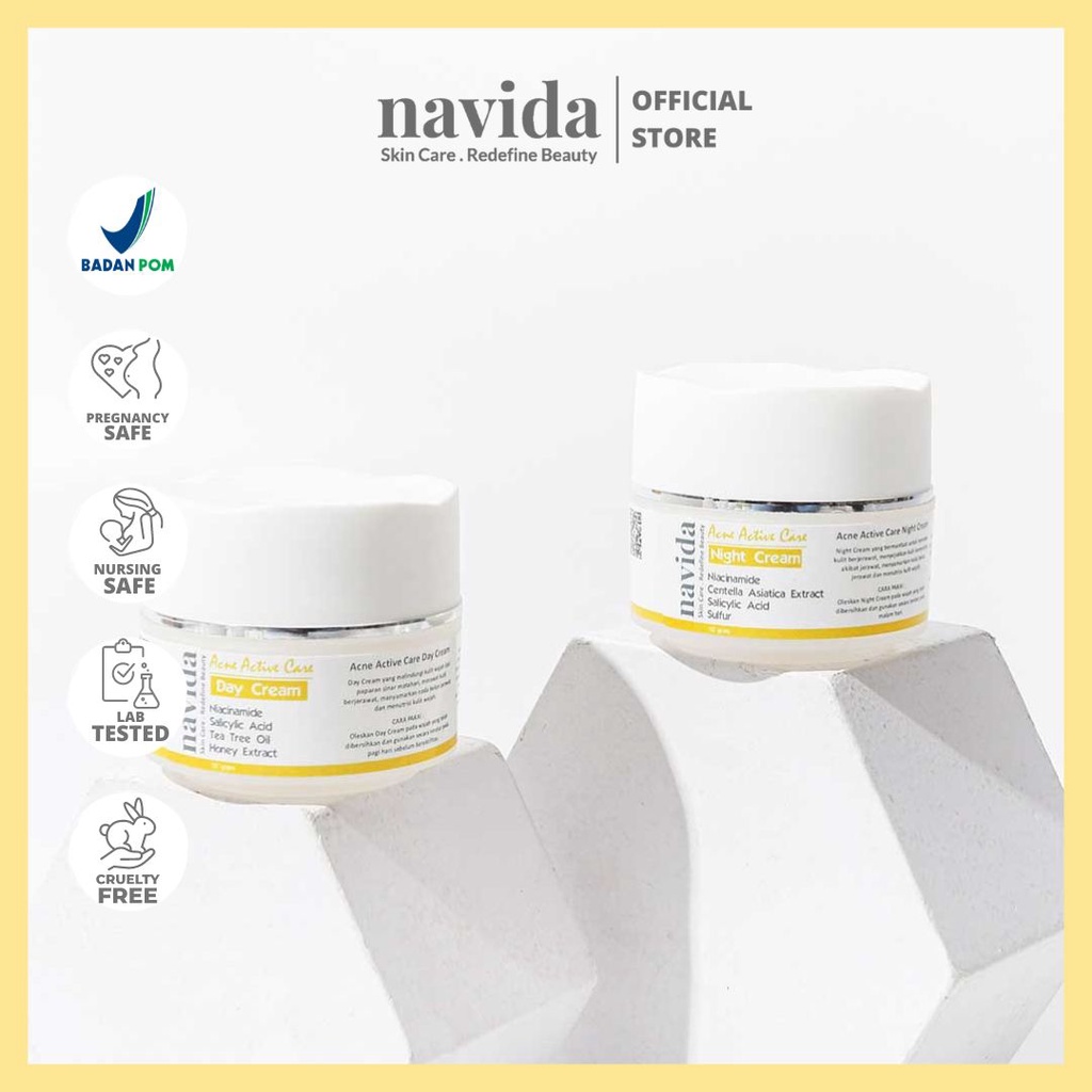 Navida Skin Care - Acne Day Cream + Night Cream - Skincare Wajah BPOM