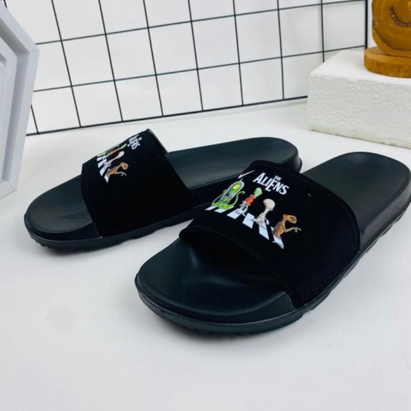 HRS_SHOES Sandal Slop Pria Aliens Sandal Slide Pria Casual