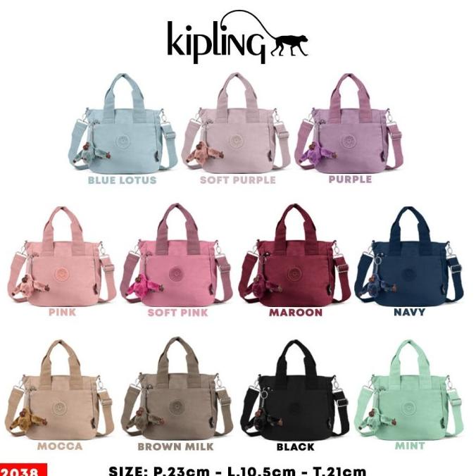 Tas selempang Wanita Tas Kipling 2038 bahan nylon. Tas kipling import.