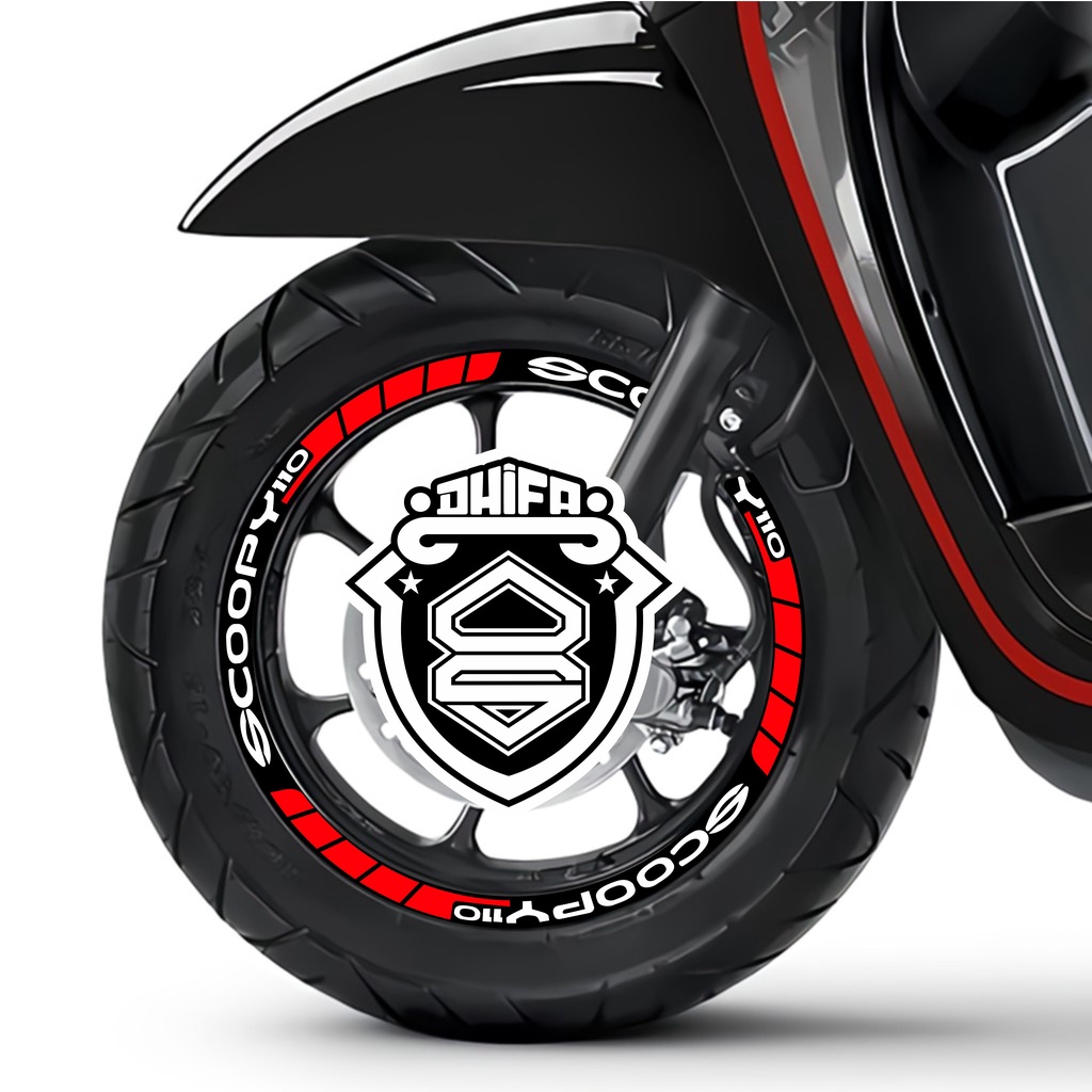 stiker pelek Scoopy stiker pelk Scoopy stiker velg Scoopy ring 12