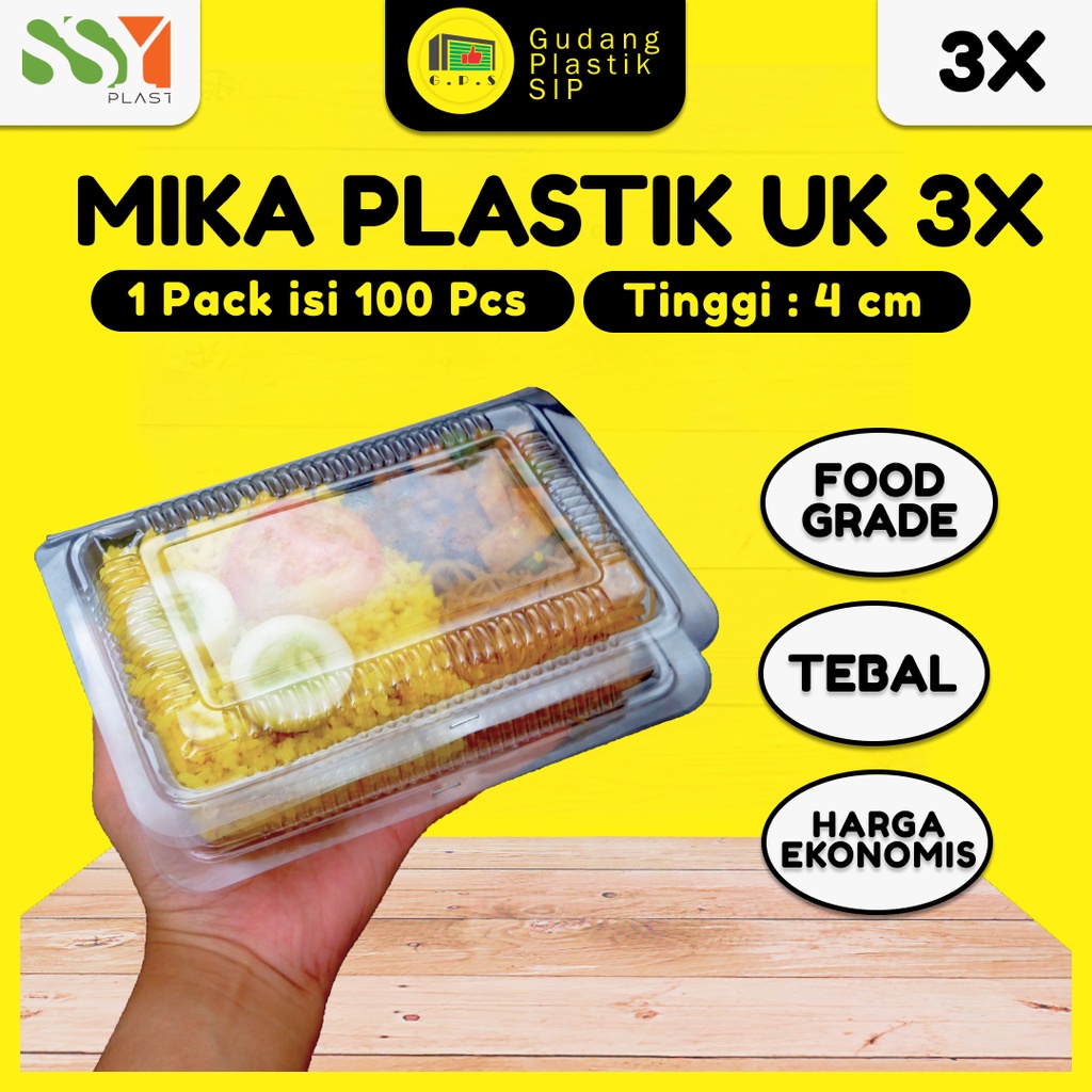 Mika Kue UK 3X Bening isi 100 / Food Grade