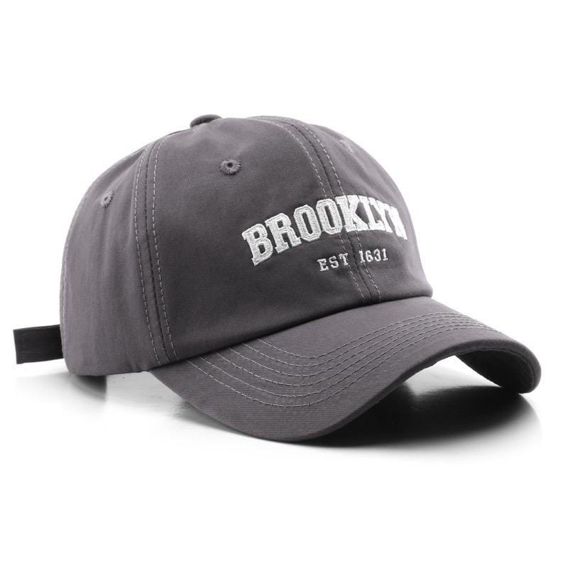 Best Seller - Topi Unisex Cap Hat Cotton Material Bordir Brooklyn Baseball / Baseball Cap Korea Trendy bisa bayar di tempat