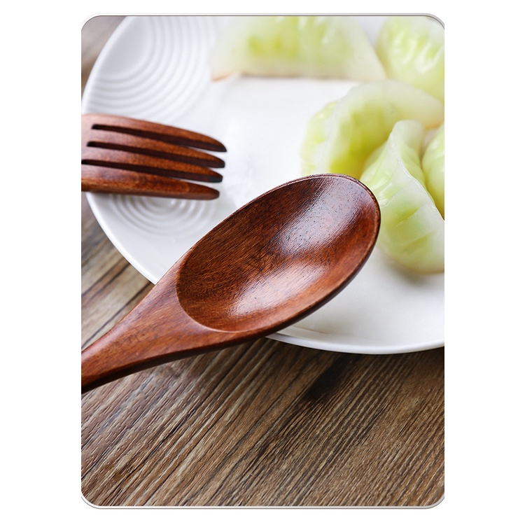 【COD+dalam stok+Pengiriman Cepat】Sendok Garpu Set Jepang Sumpit Kayu Sujeo Set Alat Makan Korea Jepang Sendok / Garpu/ Sumpit 4 IN 1  Set   Wooden Spoon Set