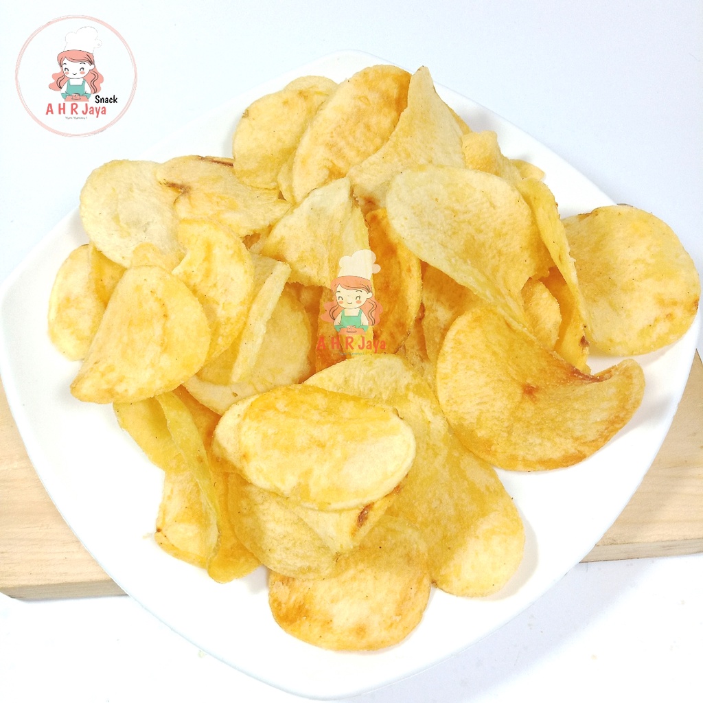 

KERIPIK KENTANG ORIGINAL 250 GR / Asin Gurih / Keripik Curah Kentang Crispy