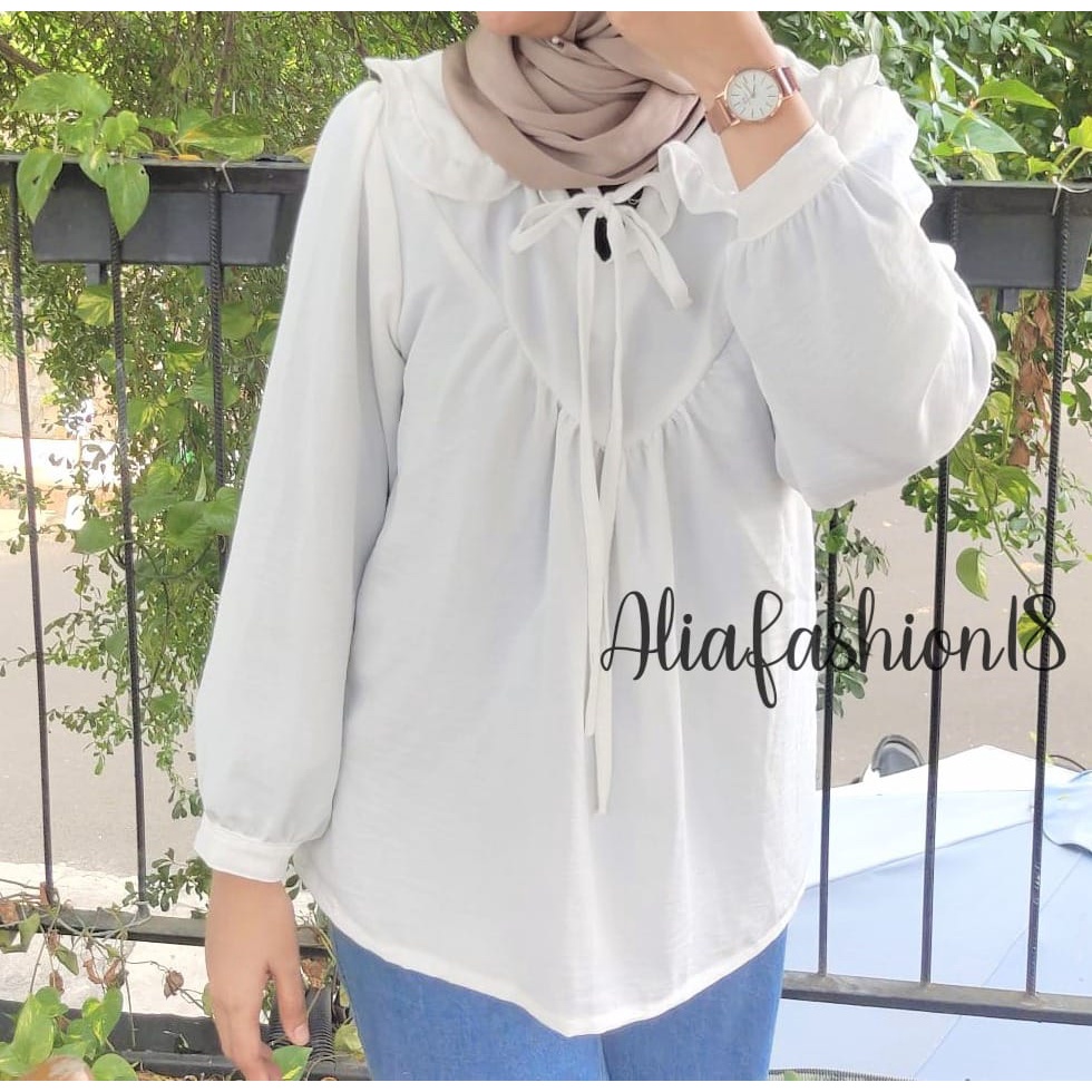 DELOFA BLOUSE/BLOUSE WANITA/BLOUSE BAHAN CRINKLE/BLOUSE