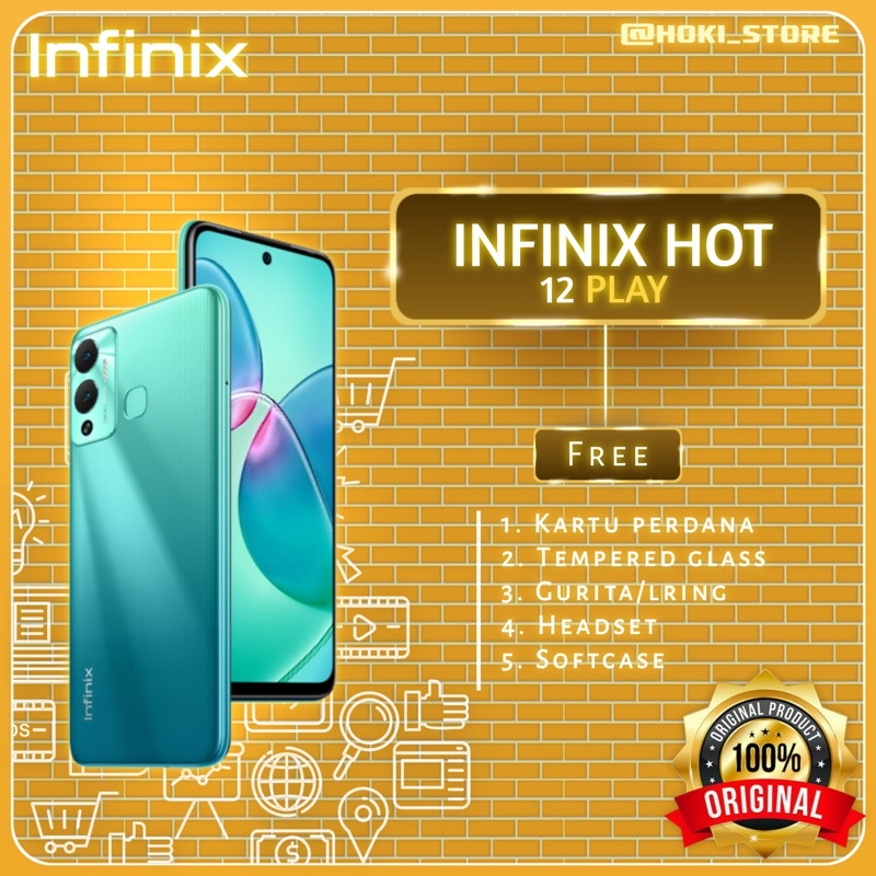 INFINIX HOT 12 PLAY [4GB+128GB] GARANSI RESMI INFINIX INDONESIA