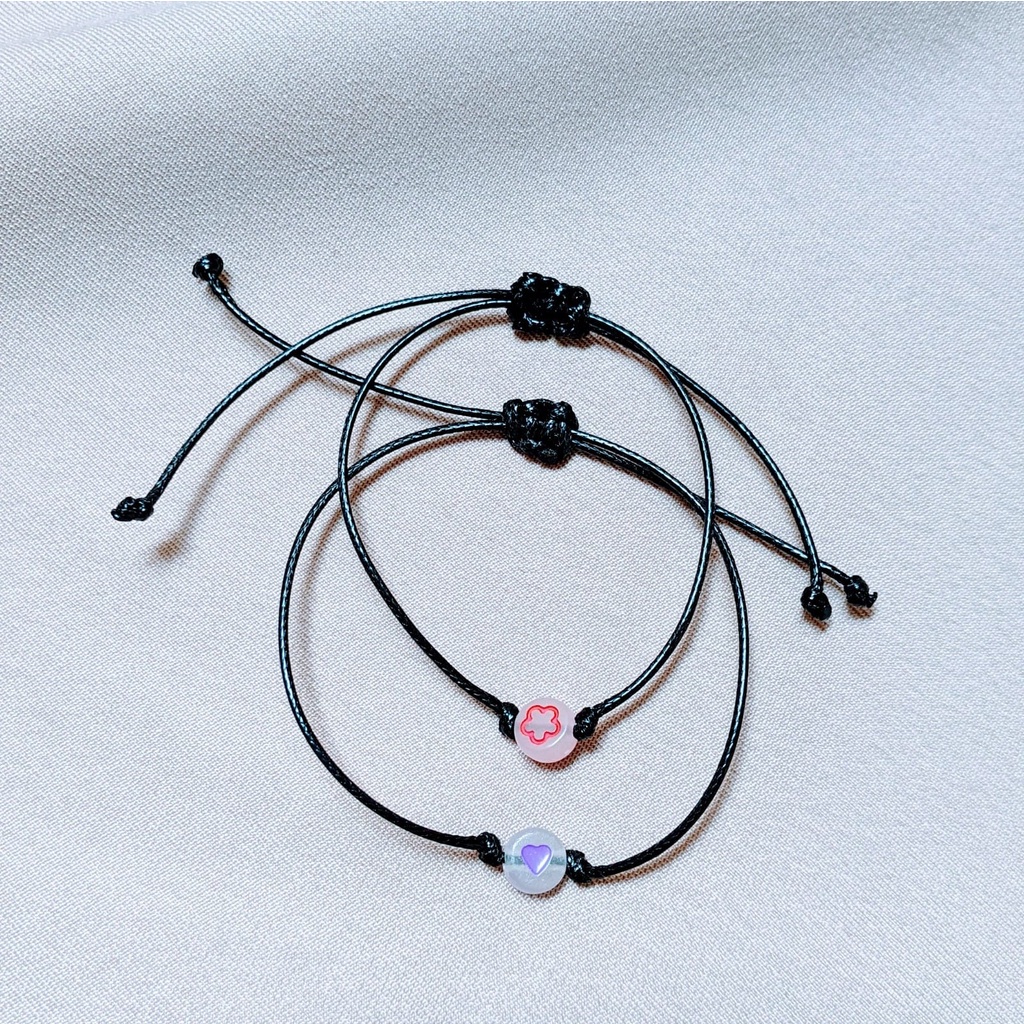 Gelang Glow in The Dark Inisial Huruf Bisa Nyala Tali Korea Waterproof Serena Series